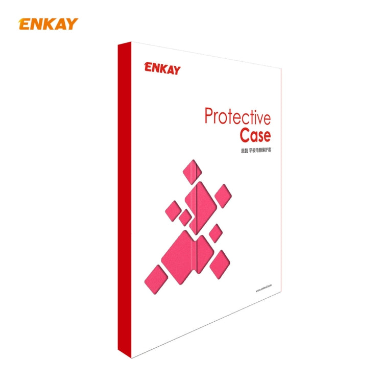 For iPad 10.2 2021 / 2020 / 2019 ENKAY ENK-8014 PU Leather + Plastic Smart Case with Three-folding Holder(Rose Red) - free shipping - PMc TechLife - Order now!