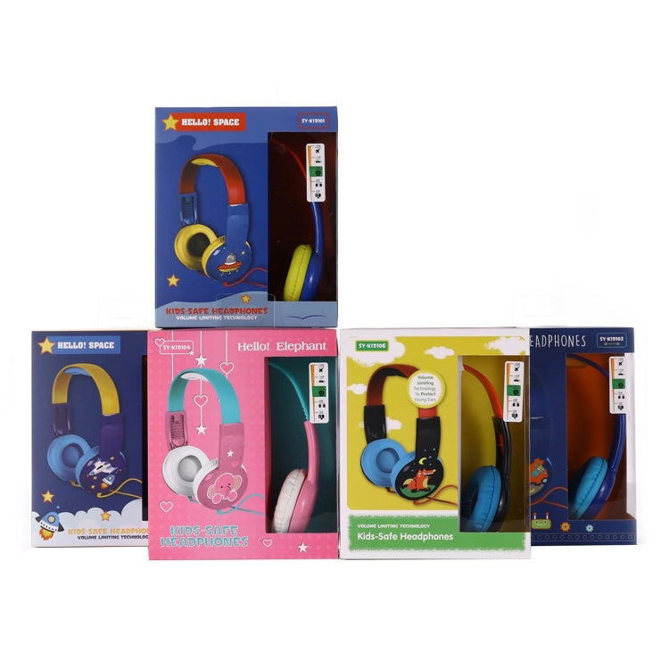 KID101 Portable Cute Children Learning Wired Headphone(Pink Green) - Multimedia Headset by PMC TechLife | Online Shopping South Africa | PMC TechLife | Buy Now Pay Later Mobicred