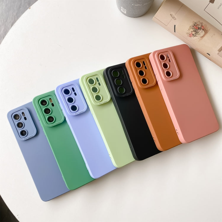 For Huawei P30 Pro Straight Side Liquid Silicone Phone Case(Blue) - Huawei Cases by PMC TechLife | Online Shopping South Africa | PMC TechLife