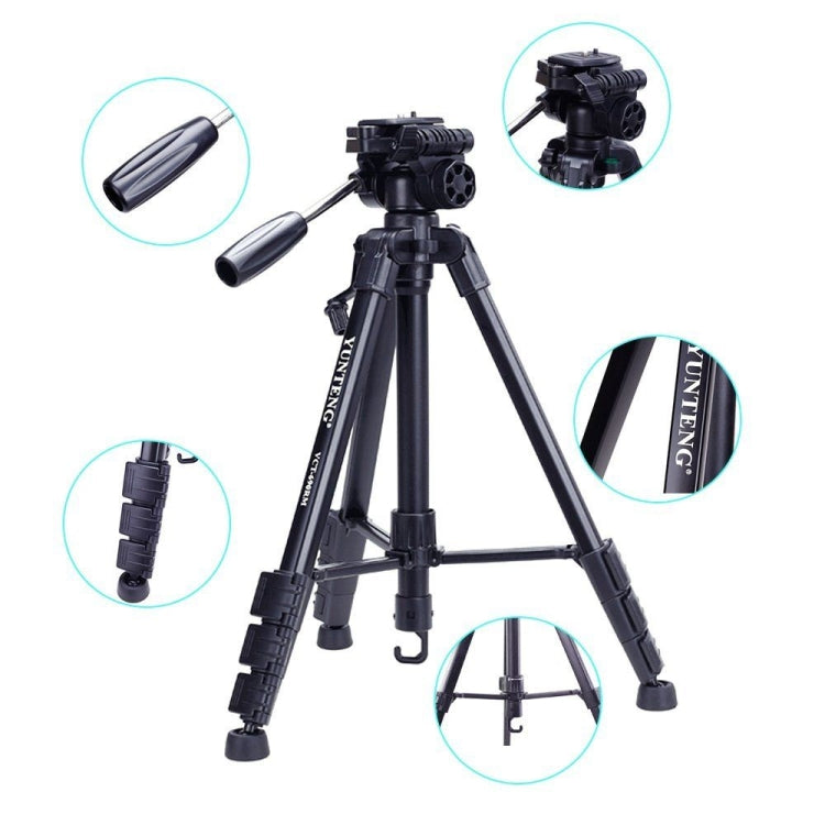 YUNTENG VCT-690 Aluminum Tripod Mount with Fluid Drag Head - free shipping - PMC TechLife - Order now!