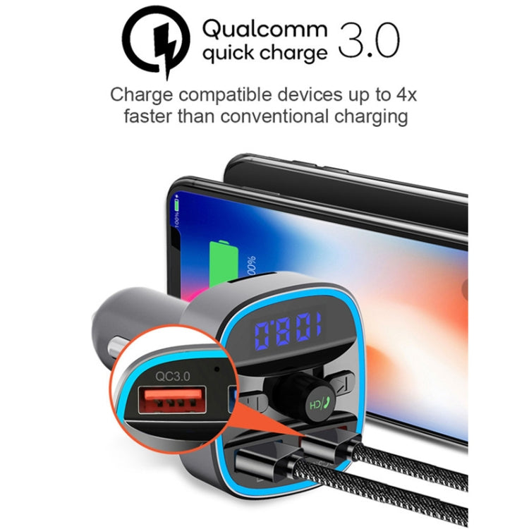 T25S Car MP3 Player Multi-function BT5.0 Dual USB Chargers - Bluetooth Car Kits by PMC TechLife | Online Shopping South Africa | PMC TechLife | Buy Now Pay Later Mobicred