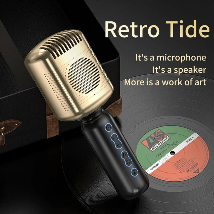 KM600 Wireless Microphone TWS Handheld Noise Reduction Smart Bluetooth-compatible Condenser Mic Music Player for Singing(Gold) - Microphone by PMC TechLife | Online Shopping South Africa | PMC TechLife | Buy Now Pay Later Mobicred