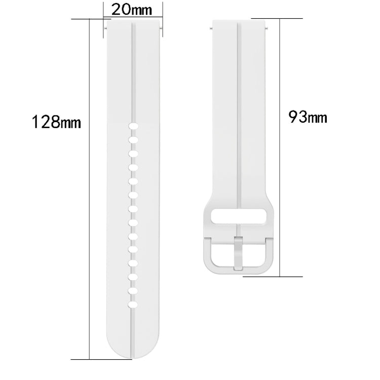 For Samsung Galaxy Watch 6 40mm 20mm Loop Silicone Watch Band(Amber Yellow) - Watch Bands by PMC TechLife | Online Shopping South Africa | PMC TechLife