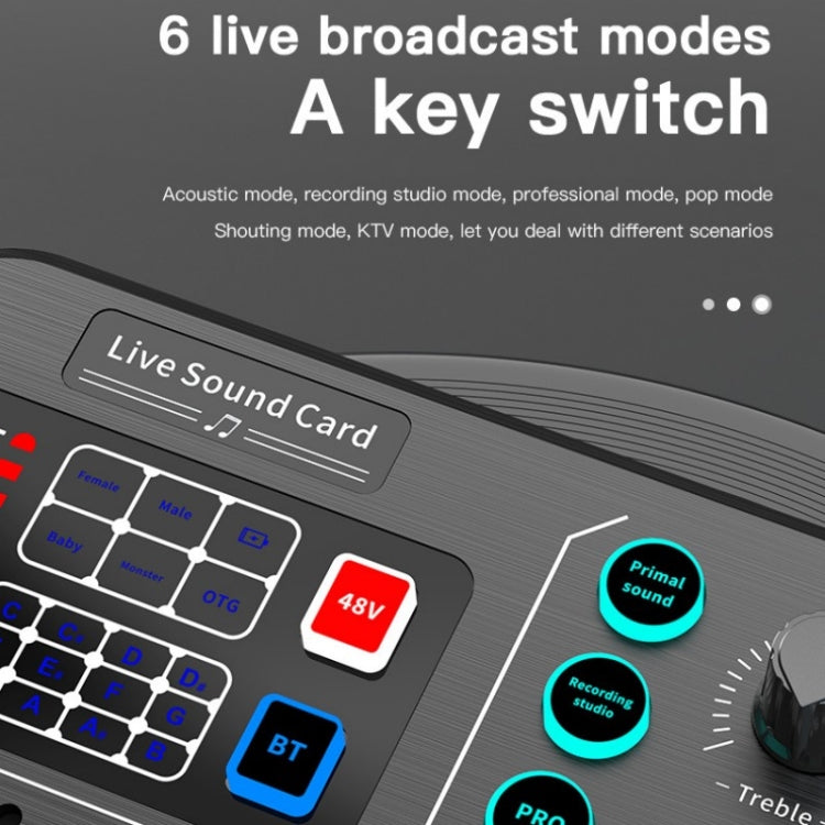 M6 Live Sound Card Multifunctional Wireless Voice Changer Broadcast Mixer - Live Sound Effects Processors by PMC TechLife | Online Shopping South Africa | PMC TechLife | Buy Now Pay Later Mobicred