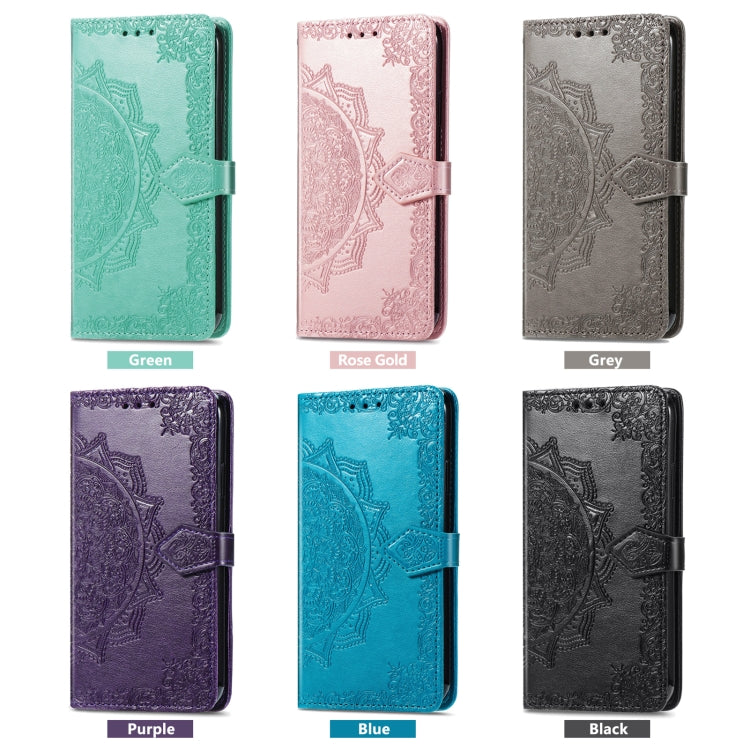 For Blackview A85 Mandala Flower Embossed Leather Phone Case(Gray) - More Brand by PMC TechLife | Online Shopping South Africa | PMC TechLife | Buy Now Pay Later Mobicred