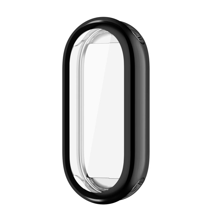For Xiaomi Mi Band 8 ENKAY Hat-Prince Full Coverage Electroplated Soft TPU Case with Screen Protection(Black) - Watch Cases by ENKAY | Online Shopping South Africa | PMC TechLife | Buy Now Pay Later Mobicred