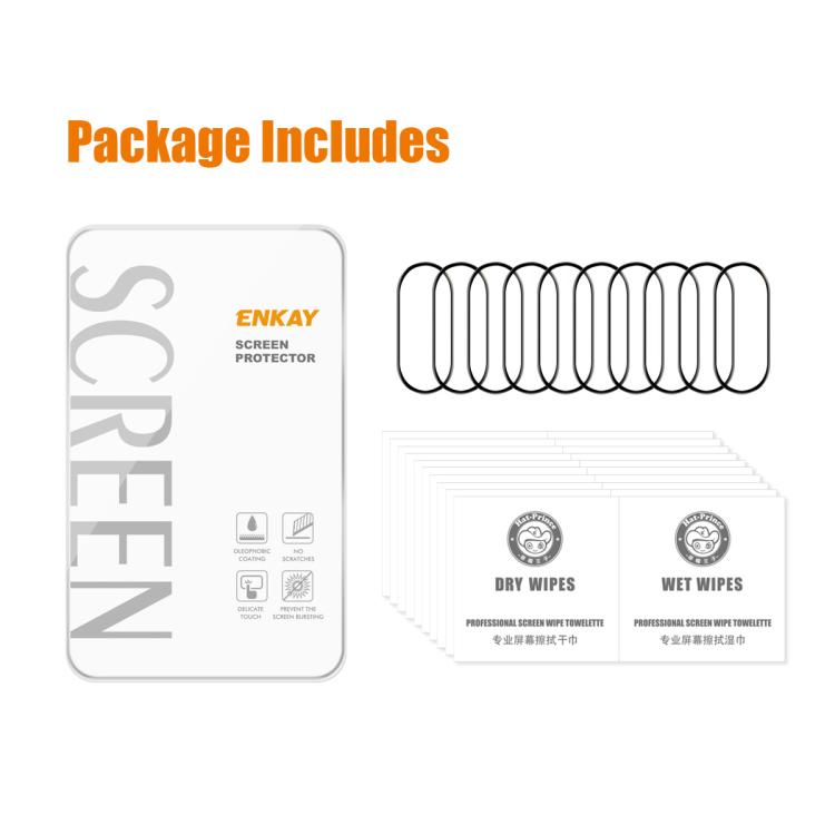 For Xiaomi Smart Band 10 10pcs ENKAY ENKAY 3D Full Coverage Soft PC Edge PMMA HD Screen Film - free shipping - PMC TechLife - Order now!