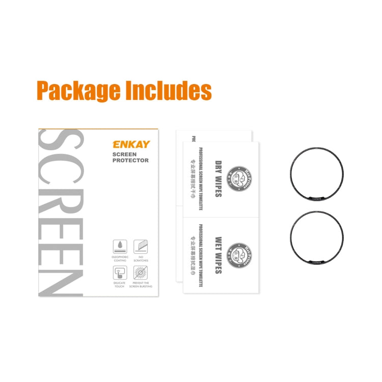 For Garmin Fenix 7S Pro 2pcs ENKAY 3D Full Coverage Soft PC Edge PMMA HD Screen Protector Film - free shipping - PMC TechLife - Order now!