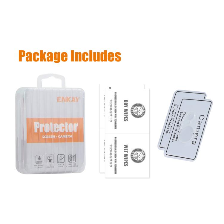 For iPhone 16e 2pcs ENKAY Hat-Prince 9H Rear Camera Lens Tempered Glass Film - free shipping - PMc TechLife - Order now!