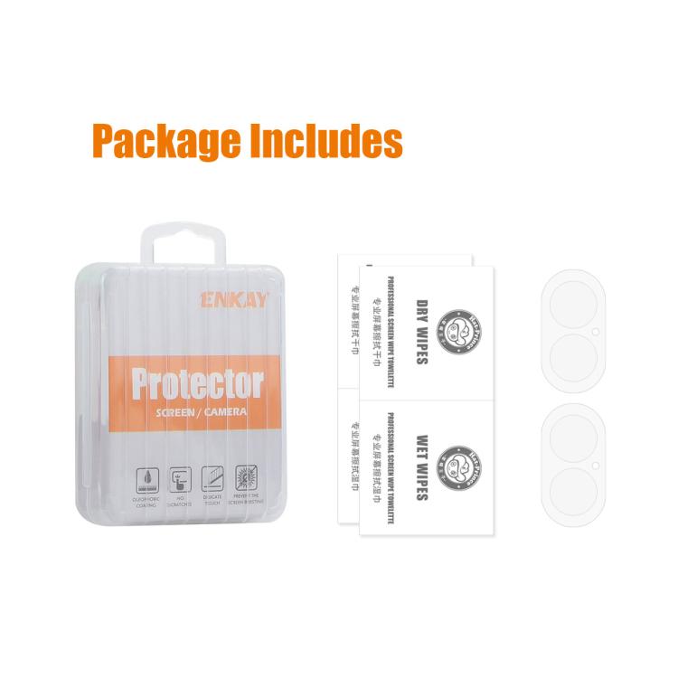 For iPhone 17 2pcs ENKAY Hat-Prince 9H Rear Camera Lens Tempered Glass Film - iPhone 17 Tempered Glass by ENKAY | Online Shopping South Africa | PMC TechLife | Buy Now Pay Later Mobicred