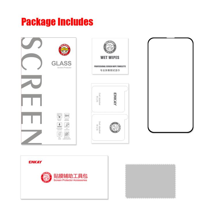 For iPhone 16e ENKAY Full Glue High Aluminum-silicon Tempered Glass Film - iPhone 16e Tempered Glass by ENKAY | Online Shopping South Africa | PMC TechLife | Buy Now Pay Later Mobicred