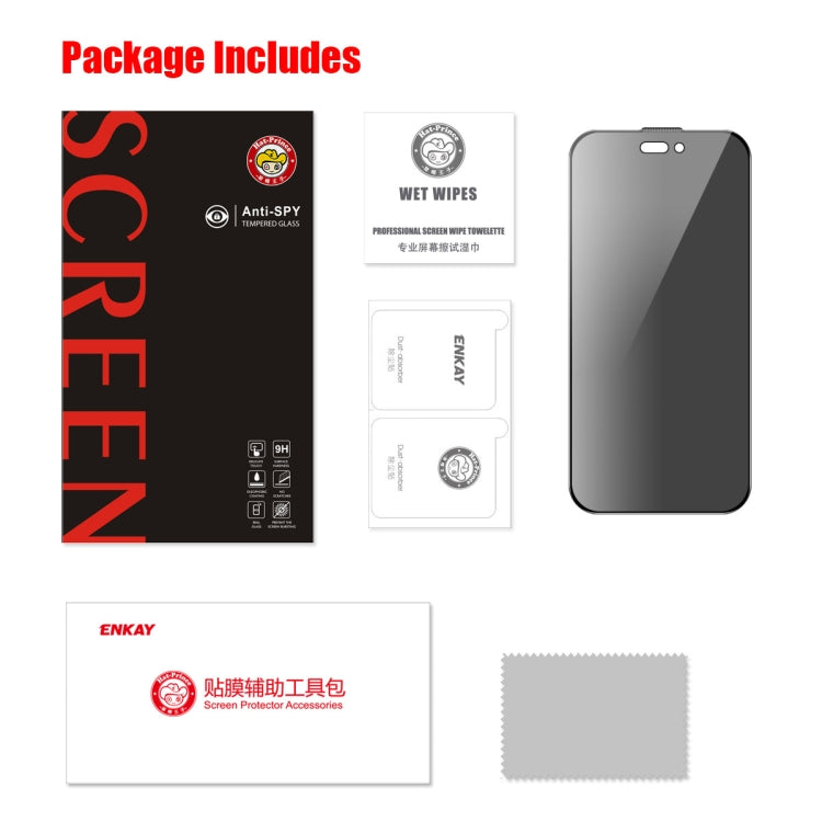 For iPhone 16 Pro Max ENKAY Hat-Prince 28 Degree Anti-peeping Tempered Glass Full Screen Film - by ENKAY | Online Shopping South Africa | PMC TechLife | Buy Now Pay Later Mobicred
