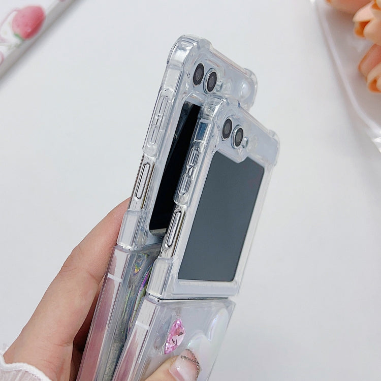 For Samsung Galaxy Z Flip3 Love Epoxy TPU Phone Case(Transparent) - free shipping - PMC TechLife - Order now!