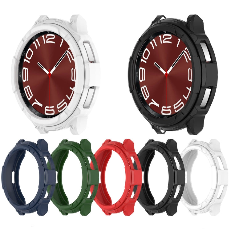 For Samsung Galaxy Watch 6 Classic 47mm Rotating Ring + TPU Armor Watch Protective Case(White) - Watch Cases by PMC TechLife | Online Shopping South Africa | PMC TechLife