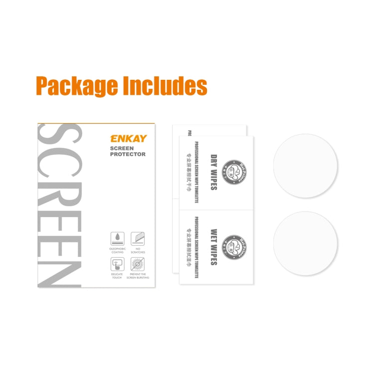 For Samsung Galaxy Watch6 Classic 43mm 2pcs ENKAY 0.2mm 9H Tempered Glass Screen Protector Watch Film - free shipping - PMC TechLife - Order now!