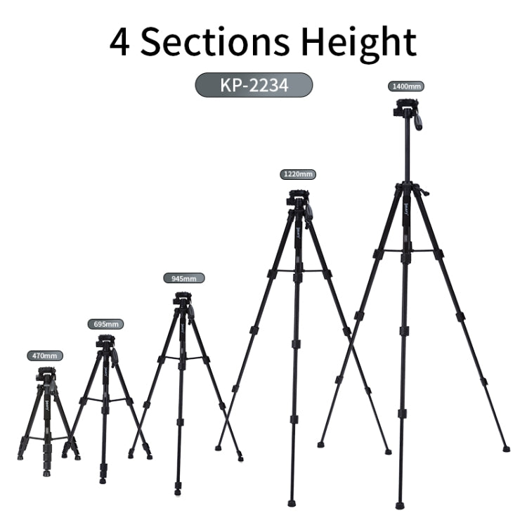 JMARY KP2234 Telescopic Aluminum Alloy SLR Camera Phone Live Streaming Photography Tripod(Red) - free shipping - PMC TechLife - Order now!