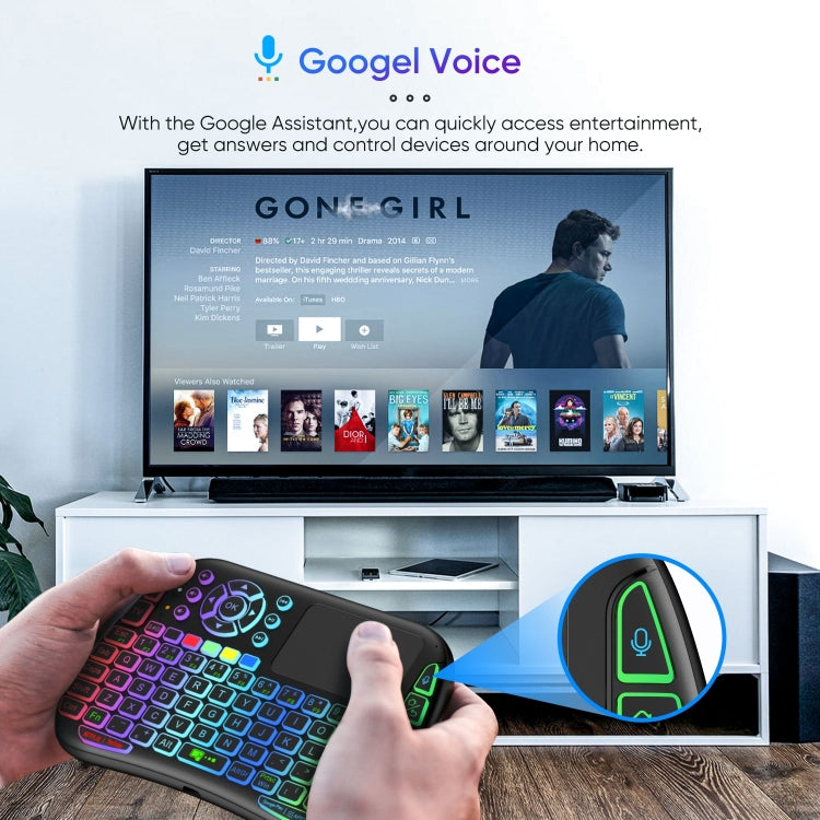 M9 Mini Wireless Keyboard Remote Control Mouse Keyboard Combo Support Touchpad Voice - Mini Keyboard by PMC Jewellery | Online Shopping South Africa | PMC Jewellery | Buy Now Pay Later Mobicred