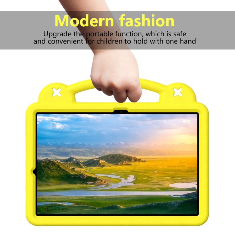 For Samsung Galaxy Tab S9 FE+ 12.4 X610N Handle Kickstand Children EVA Shockproof Tablet Case(Yellow) - Galaxy Tab S9 FE+ by PMC TechLife | Online Shopping South Africa | PMC TechLife