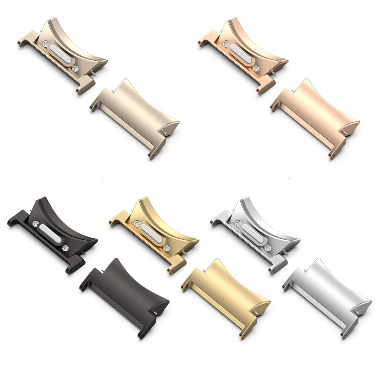 For Samsung Galaxy Watch4 / 4 Classic 46mm 20mm 1 Pair Button Style Curved Metal Watch Band Connector(Rose Gold) - free shipping - PMc TechLife - Order now!