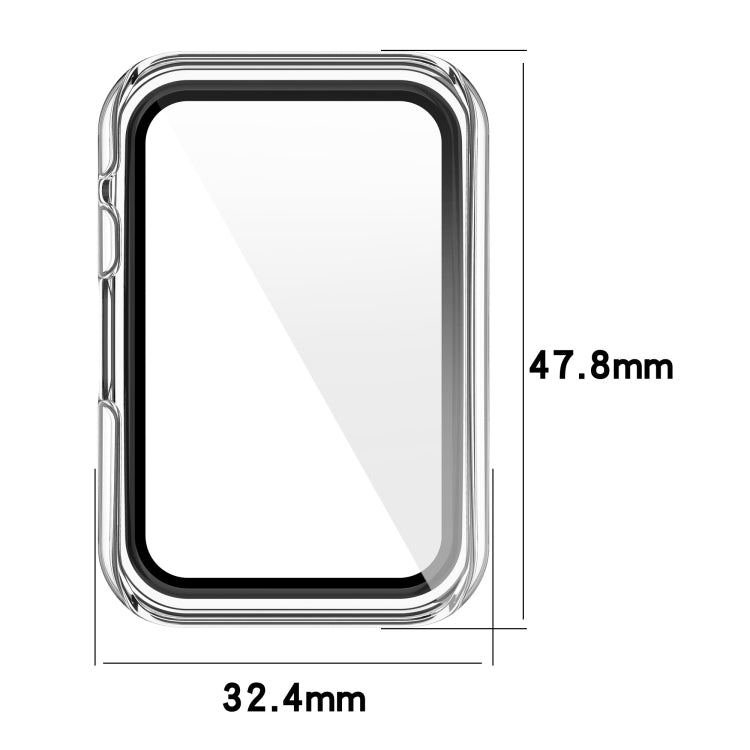 For Huawei Watch Fit New PC + 9H Tempered Film Integrated Watch Protective Case(Black) - Watch Cases by PMC TechLife | Online Shopping South Africa | PMC TechLife | Buy Now Pay Later Mobicred