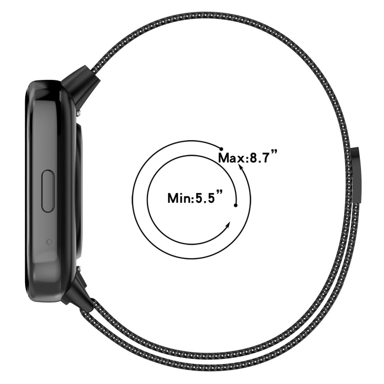 For Redmi Watch 3 Active Milan Magnetic Steel Mesh Watch Band(Silver) - Watch Bands by PMC TechLife | Online Shopping South Africa | PMC TechLife