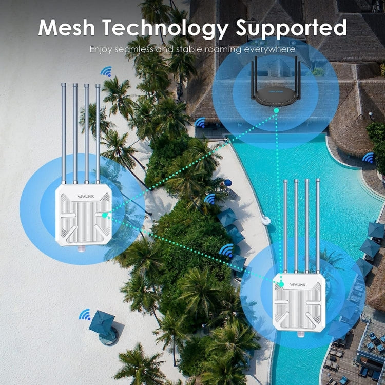 WAVLINK WN573HX1 WiFi 6 AX1800 IP67 Waterproof Outdoor Dual Band Wireless WiFi Routers, Plug:US Plug - free shipping - PMC TechLife - Order now!