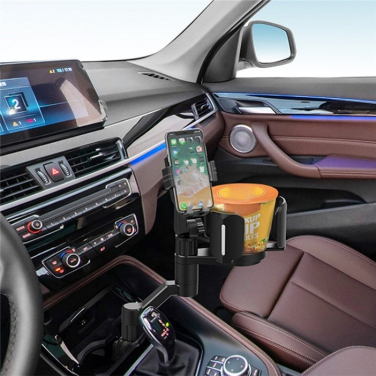 D08 With Adjustable Snack Cup Cup Holder Phone Mount For Car Phone Clamping Mount Holder(Green) - Car Drink Holders by PMC TechLife | Online Shopping South Africa | PMC TechLife | Buy Now Pay Later Mobicred