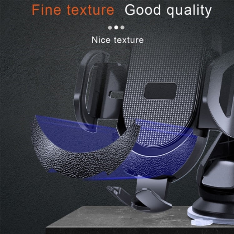 D33 With Air Vent Clip Suction Cup Base Gravity Sensing Car Phone Holder Bracket(Black) - Universal Car Holders by PMC Jewellery | Online Shopping South Africa | PMC Jewellery | Buy Now Pay Later Mobicred