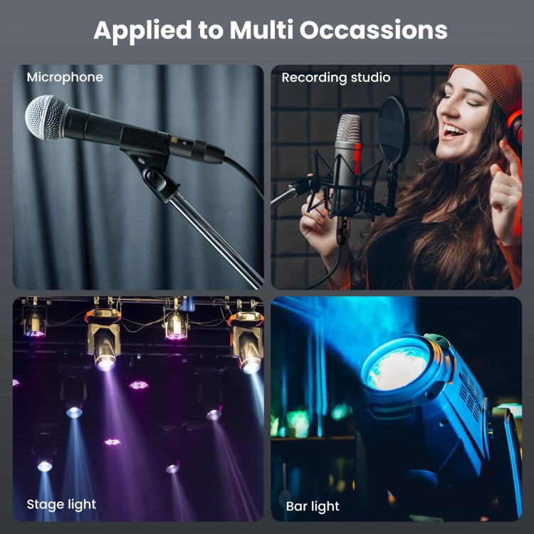 JUNSUNMAY XLR Male to Male Mic Cord 3 Pin Audio Cable Balanced Shielded Cable, Length:2m - Microphone Audio Cable & Connector by JUNSUNMAY | Online Shopping South Africa | PMC TechLife | Buy Now Pay Later Mobicred