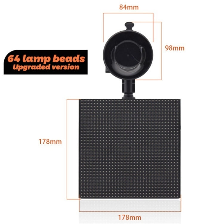 P64L Car Rear Windshield Scrolling Message LED Matrix Panel DIY Text Pattern Expression Screen - Car Monitor by PMC TechLife | Online Shopping South Africa | PMC TechLife | Buy Now Pay Later Mobicred