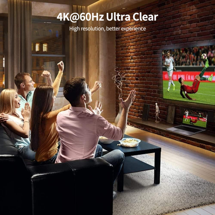 JUNSUNMAY 4K 60Hz HDMI Male to Male HDMI 2.0V Elbow Head Spring Cable, Length:1.2m(Straight) - free shipping - PMC Jewellery - Order now!