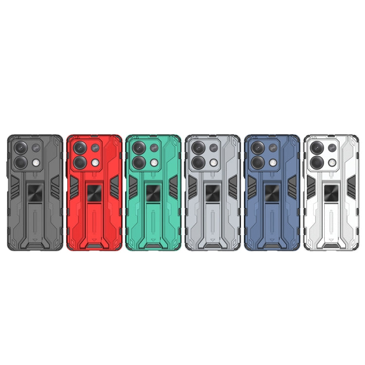 For Redmi Note 13 5G Supersonic Armor PC Hybrid TPU Phone Case(Silver) - Note 13 Cases by PMC TechLife | Online Shopping South Africa | PMC TechLife | Buy Now Pay Later Mobicred