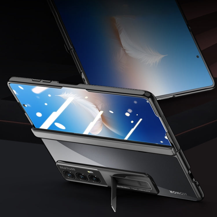 For Honor Magic Vs2 Electroplated Case-film Integral Hinge Shockproof Phone Case(White) - Honor Cases by PMC TechLife | Online Shopping South Africa | PMC TechLife | Buy Now Pay Later Mobicred