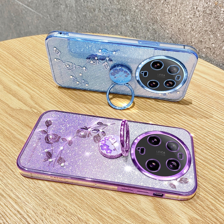 For Xiaomi 13 Ultra Gradient Glitter Immortal Flower Ring All-inclusive Phone Case(Purple) - 13 Ultra Cases by PMC TechLife | Online Shopping South Africa | PMC TechLife | Buy Now Pay Later Mobicred
