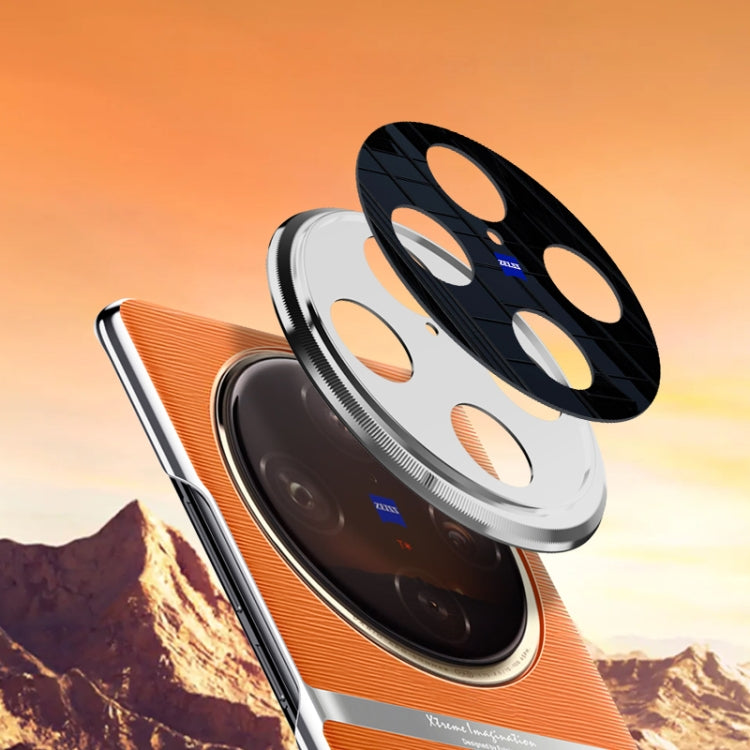 For vivo X100 Electroplating Plain-leather All-inclusive Shockproof Phone Case(Orange) - X100 Cases by PMC TechLife | Online Shopping South Africa | PMC TechLife | Buy Now Pay Later Mobicred