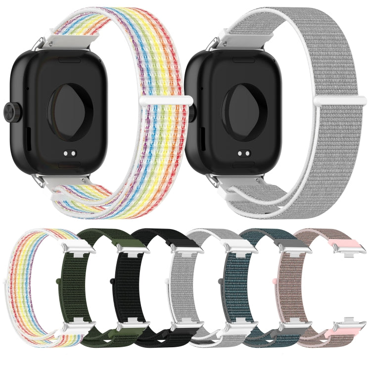 For Redmi Watch 4 / Watch 5 Nylon Loop Metal Connector Watch Band(Black) - Watch Bands by PMC TechLife | Online Shopping South Africa | PMC TechLife | Buy Now Pay Later Mobicred