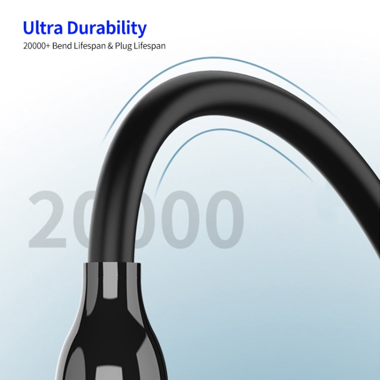 ENKAY 2.4A USB to 8 Pin Fast Charging Data Silicone Cable with LED Display, Length:1m(Black) - free shipping - PMC Jewellery - Order now!