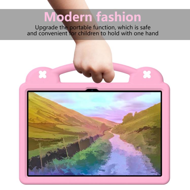 For Lenovo Xiaoxin Pad Pro 12.7 2025 Handle Kickstand Children EVA Shockproof Tablet Case(Pink) - Lenovo by PMC TechLife | Online Shopping South Africa | PMC TechLife | Buy Now Pay Later Mobicred