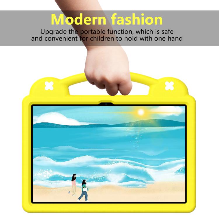 For Lenovo Xiaoxin Pad Pro 12.7 2025 Handle Kickstand Children EVA Shockproof Tablet Case(Yellow) - Lenovo by PMC TechLife | Online Shopping South Africa | PMC TechLife | Buy Now Pay Later Mobicred