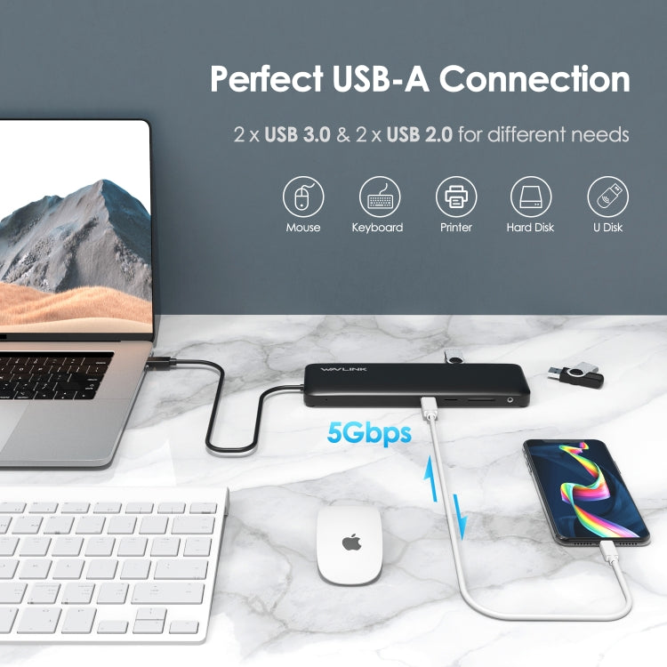 WAVLINK WL-UMD04 Portable USB-C to HD / DVI / VGA Slim Converter Type-C Hub Adapter - free shipping - PMC TechLife - Order now!