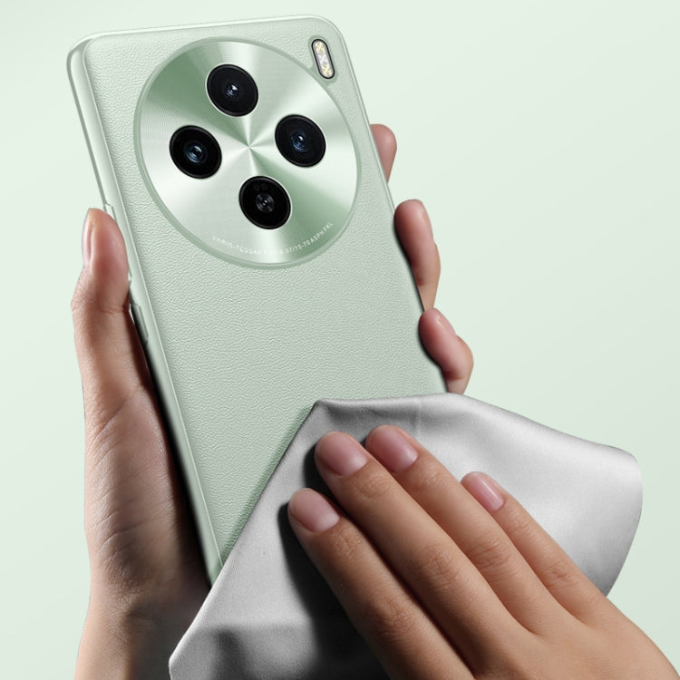 For vivo X100s Pro Plain-Leather All-inclusive Shockproof Phone Case(Black) - vivo Cases by PMC TechLife | Online Shopping South Africa | PMC TechLife | Buy Now Pay Later Mobicred