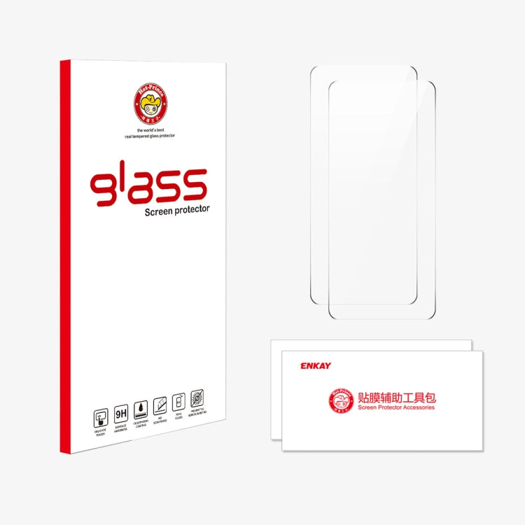 For Redmi K70 Ultra 2pcs ENKAY 9H Big Arc Edge High Aluminum-silicon Tempered Glass Film - by ENKAY | Online Shopping South Africa | PMC Jewellery | Buy Now Pay Later Mobicred