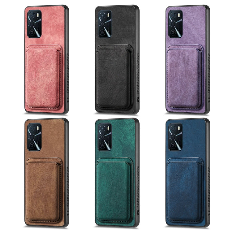 For OPPO K11 5G Retro Leather Card Bag Magnetic Phone Case(Purple) - OPPO Cases by PMC TechLife | Online Shopping South Africa | PMC TechLife | Buy Now Pay Later Mobicred