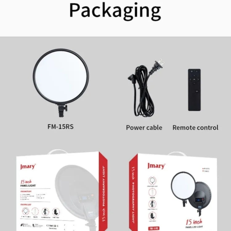 JMARY FM-15RS 40W Adjustable 15-inch Portrait Light Studio LED Round Fill Light(EU Plug) - free shipping - PMC TechLife - Order now!