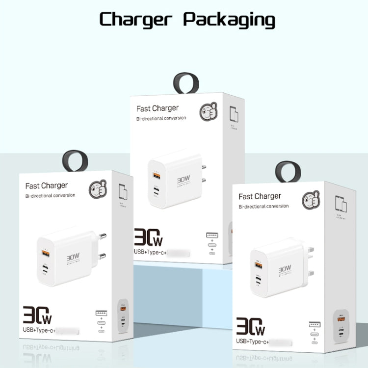 PD30W USB-C / Type-C + 8 Pin + USB-A Reverse Charger Suitable for iPhone Series(EU Plug) - USB Charger by PMC Jewellery | Online Shopping South Africa | PMC Jewellery | Buy Now Pay Later Mobicred