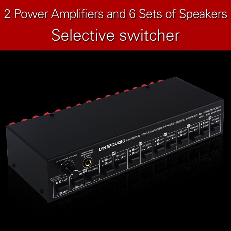B06 82 In 6 Out Power Amplifier Speaker Selector 6 Region Stereo Speaker Switcher - by PMC TechLife | Online Shopping South Africa | PMC TechLife | Buy Now Pay Later Mobicred