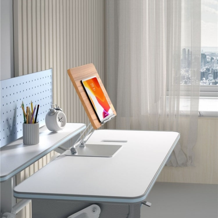 BG-4 Desktop Book Reading Bracket Aluminum Alloy +Wood Board Textbook Tablet Holder Stand - free shipping - PMC Jewellery - Order now!