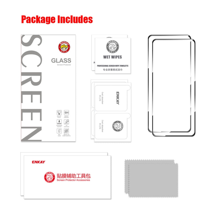 For Tecno Spark 10 Pro 2pcs ENKAY Full Glue High Aluminum-silicon Tempered Glass Film - Tecno Tempered Glass by ENKAY | Online Shopping South Africa | PMC TechLife | Buy Now Pay Later Mobicred