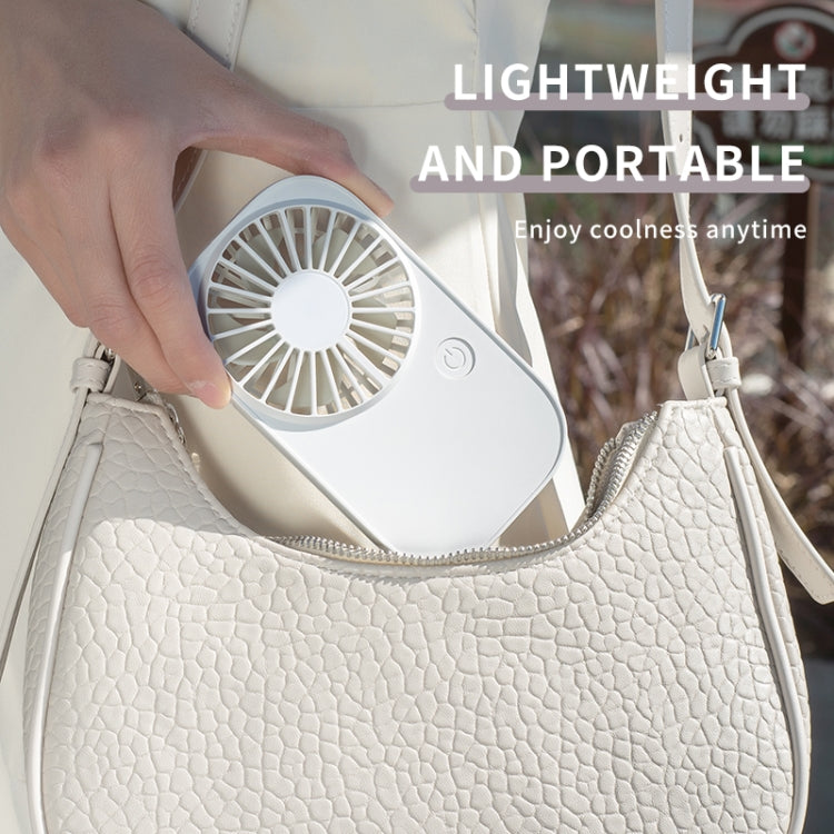 F11 Portable Rechargeable Hanging Neck Fan Cooling Handheld Fan 3 Speeds Desk Fan(Pink) - Electric Fans by PMC TechLife | Online Shopping South Africa | PMC TechLife | Buy Now Pay Later Mobicred