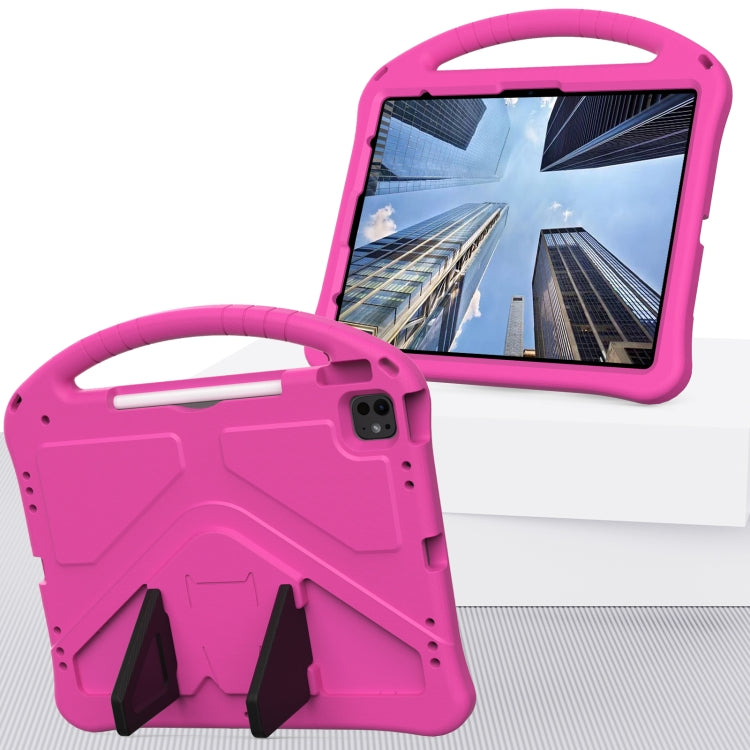 For iPad Air 13 2024 EVA Shockproof Tablet Case with Holder(RoseRed) - iPad Air 13 2024 Cases by PMC TechLife | Online Shopping South Africa | PMC TechLife | Buy Now Pay Later Mobicred